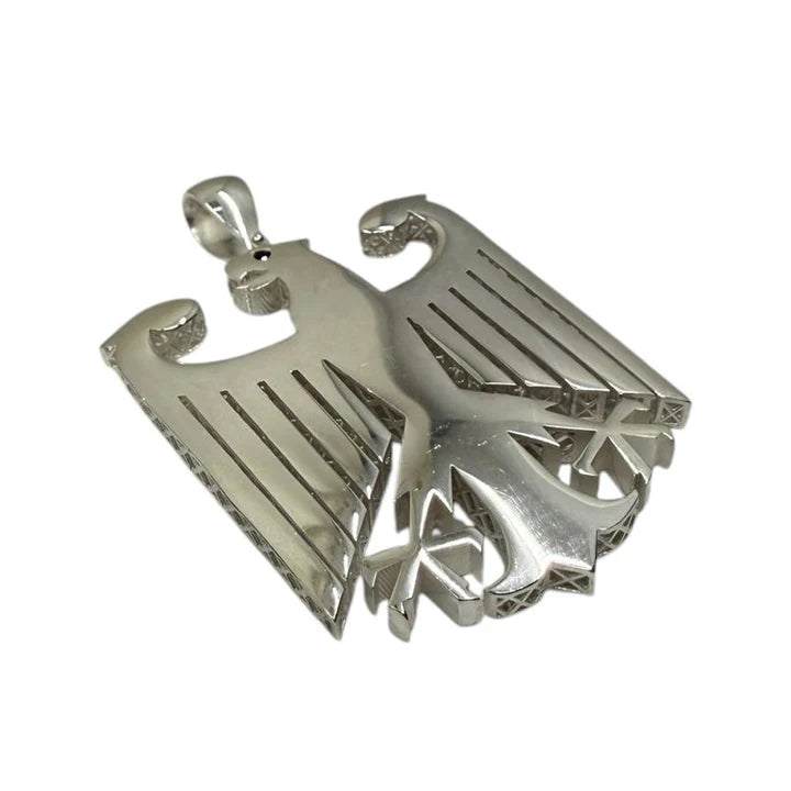 Deutscher Adler Anhänger aus 925 Sterling Silber - XXL