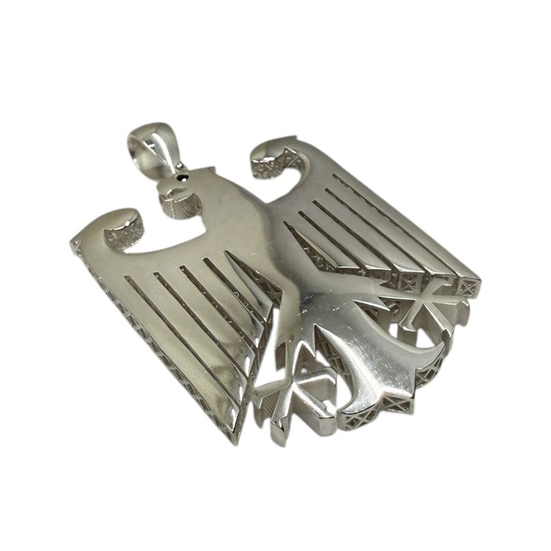 SET Königskette 2.2 mm breit + Deutschland Adler Anhänger aus Silber925