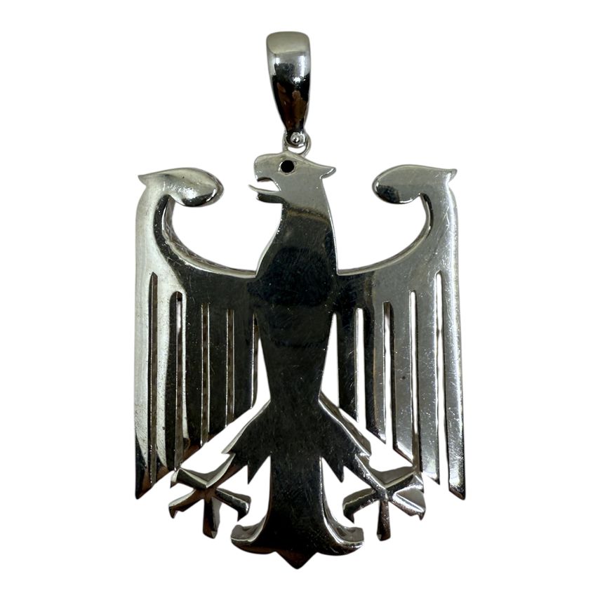 Deutscher Adler Anhänger aus 925 Sterling Silber - XXL