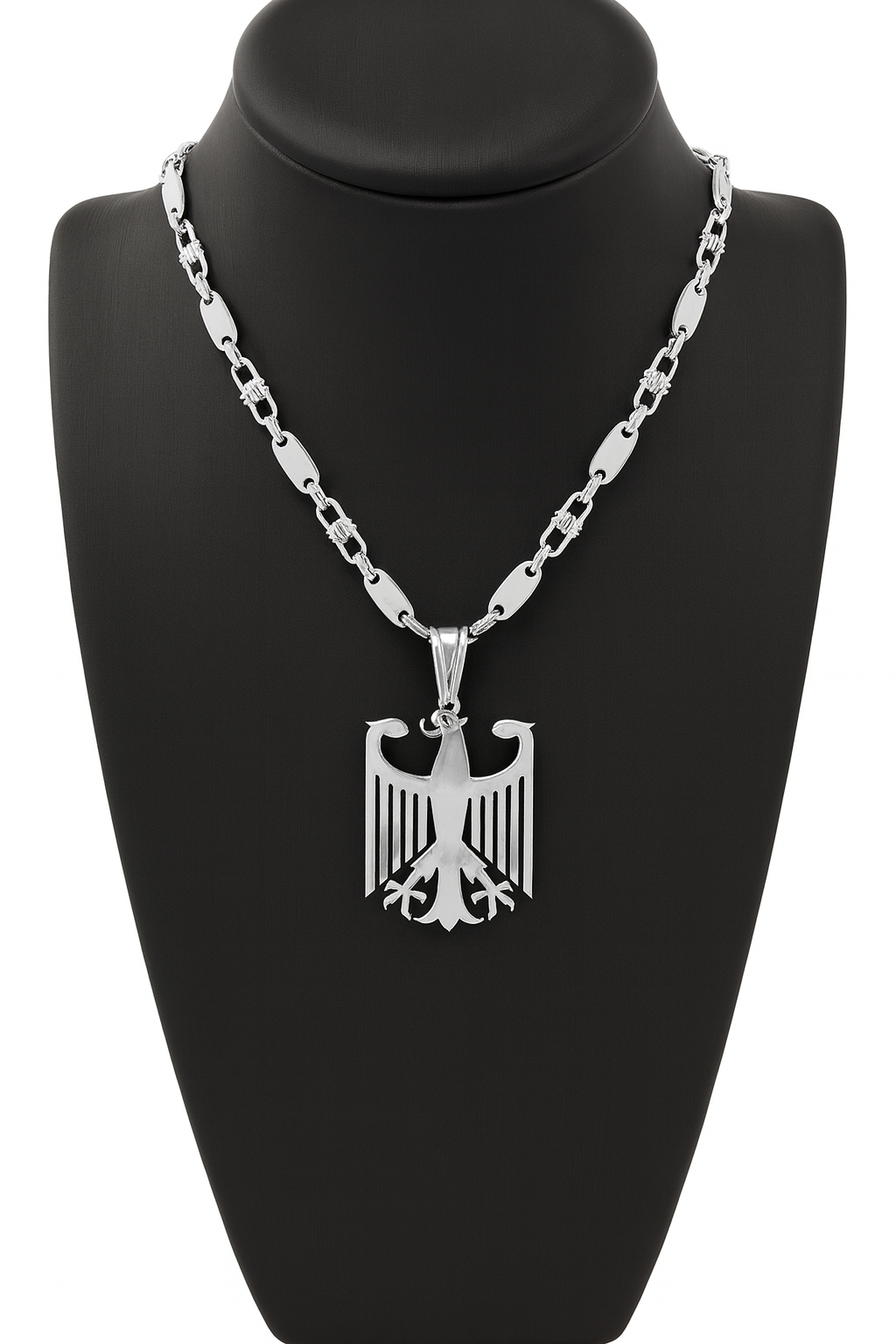 SET Plattenkette 5mm breit + Deutschland Adler Anhänger aus Silber925