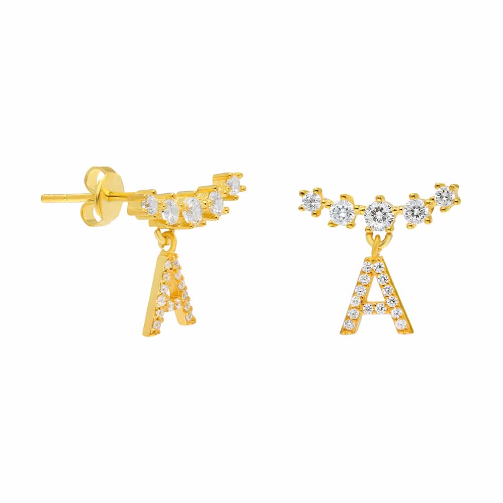 Estee Earring mit Initialen aus 925 SILBER – Einzigartige, personalisierbare Ohrringe