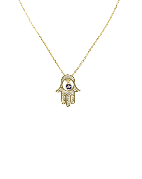 Fatima-Zirkonia-Kette aus 925er Silber