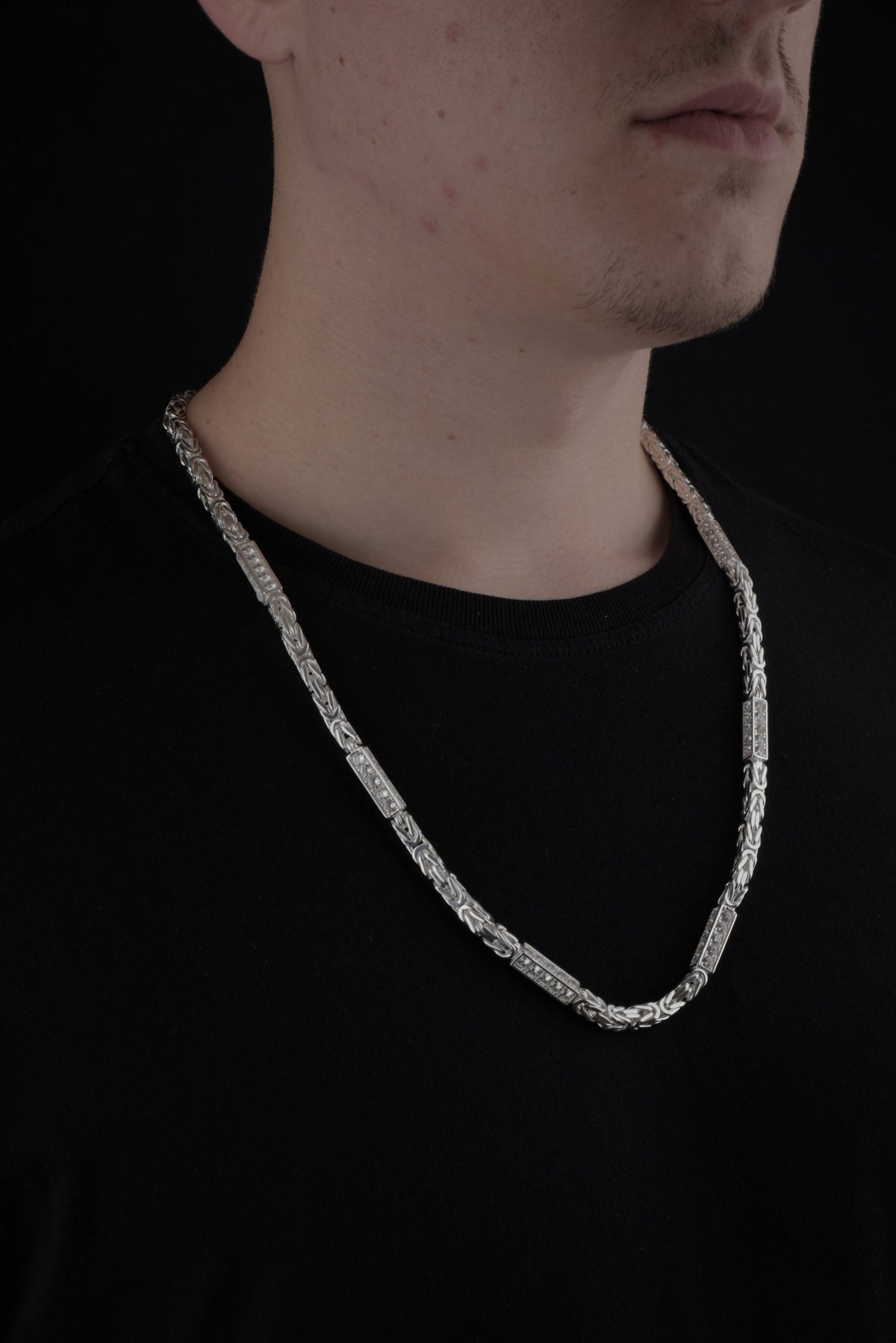 Königskette Iced Out 5 mm aus 925er Silber – Ansicht 3