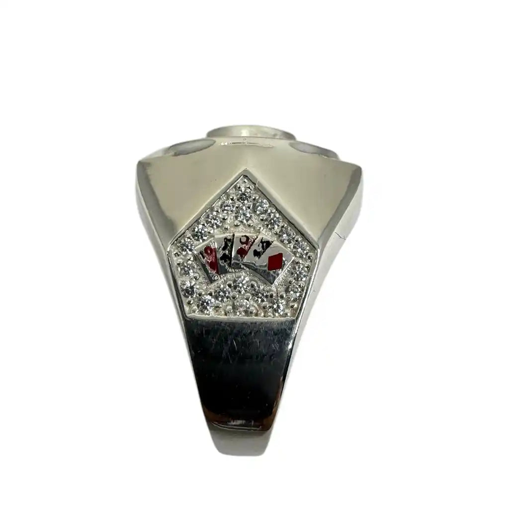Herrenring Roulette Iced Out aus 925er Sterlingsilber – Ansicht 5