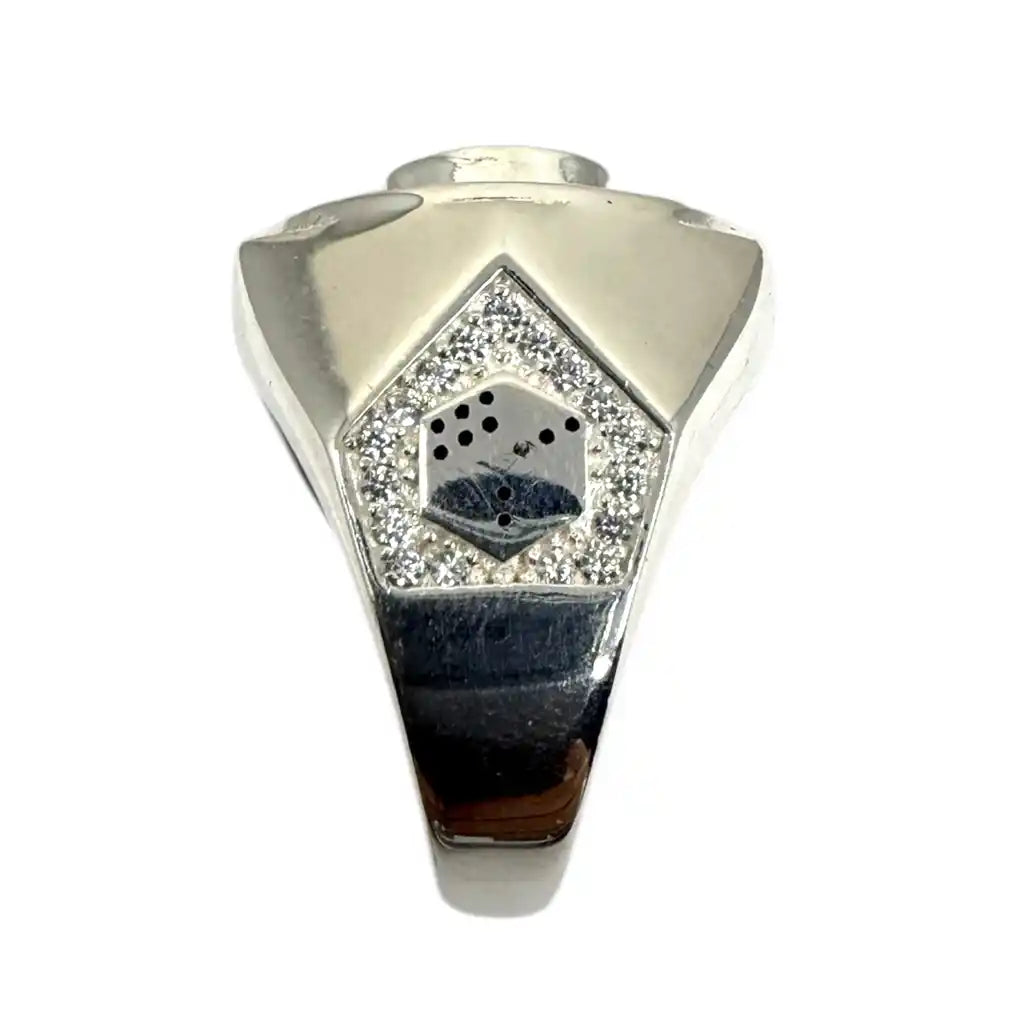 Herren Ring aus 925 Sterling Silber – Roulette Iced Out