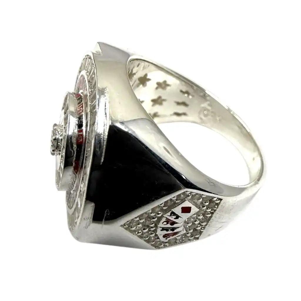 Herren Ring aus 925 Sterling Silber – Roulette Iced Out