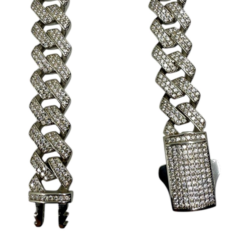 ICED CUBAN ARMBAND - 11MM Silber925
