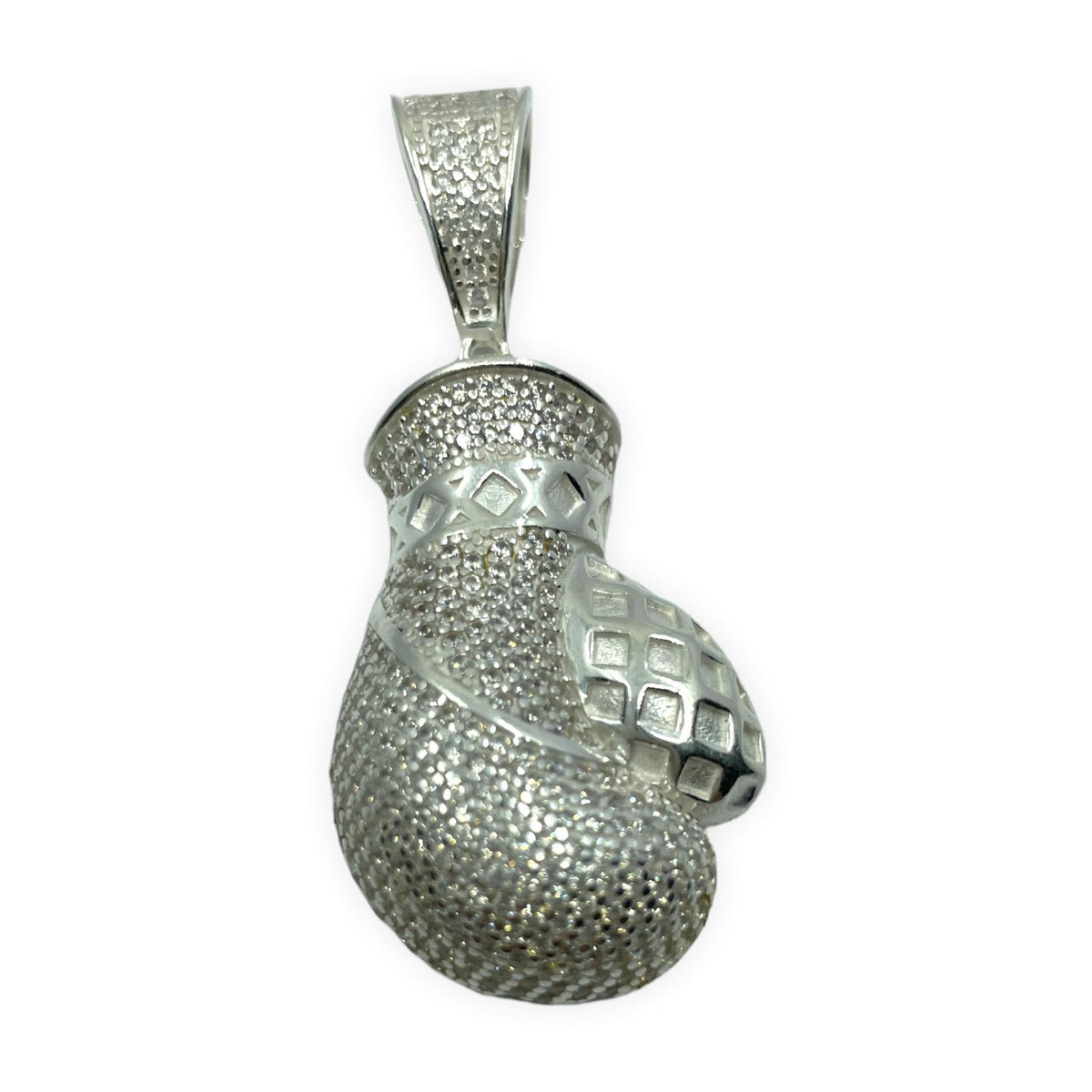 Iced-Out-Boxhandschuhe-Anhänger aus 925er Sterlingsilber – Ansicht 3