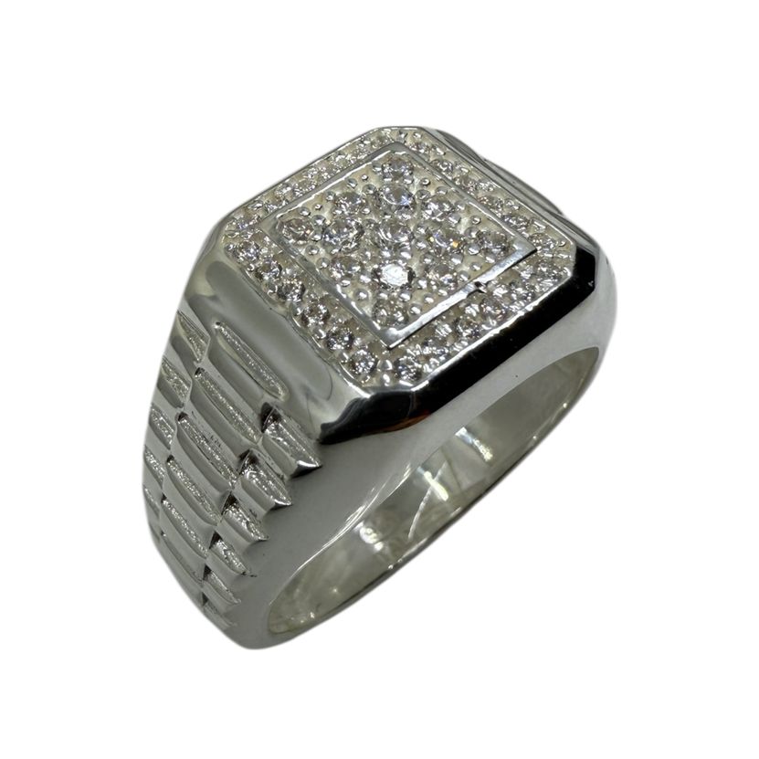 Iced Out Silberring Ares  - 925 Sterlingsilber mit  Zirkonia