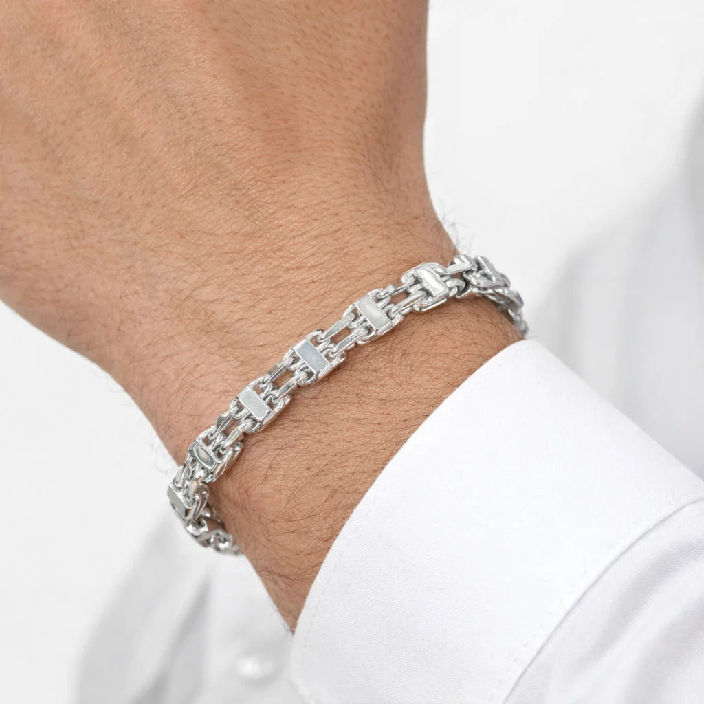KÄFIGKETTE / MAGNUMKETTE Armband 5mm Silber 925