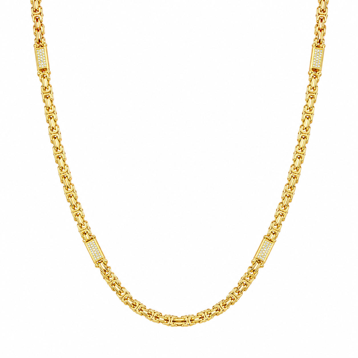 Hochwertige Iced Out Silberkette für Herren im exklusiven Style