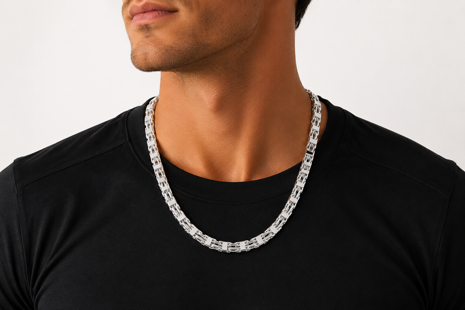 Käfigkette 7mm / Magnumkette Echt Silber925