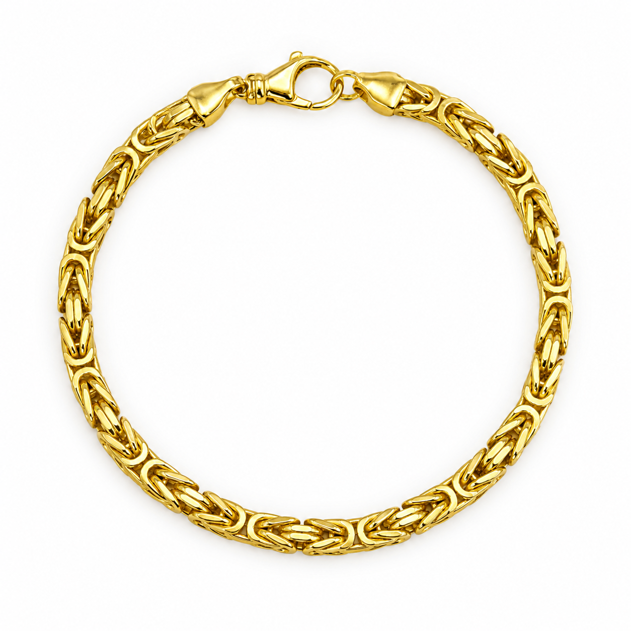 Königskette Armband 5 MM &nbsp;Königsarmband aus 18 Karatvergoldetem 925 Sterlingsilber