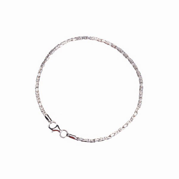 Königskette Armband 2 mm aus 925er Sterlingsilber