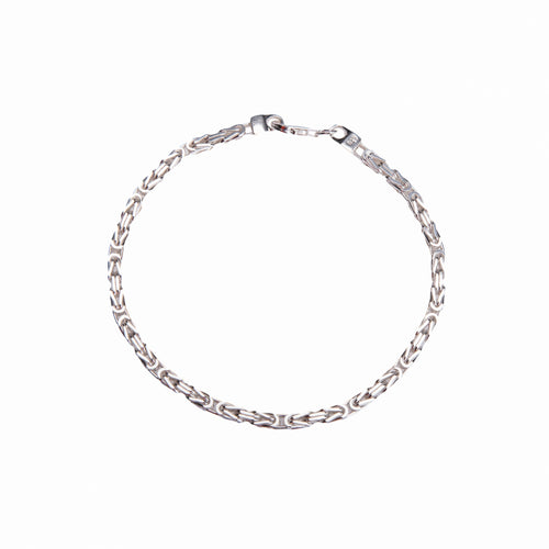 Königskette Armband 3mm aus 925 Sterling Silber