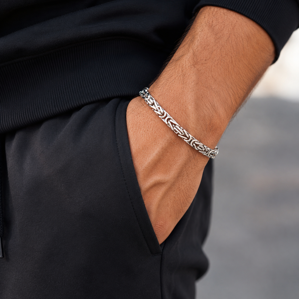 Königskette Armband 5mm aus 925 Sterling Silber