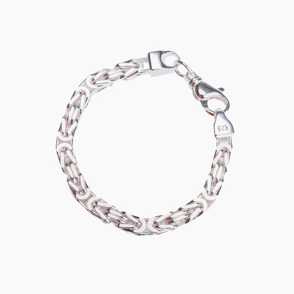 Königskette Armband 8 mm aus 925er Sterlingsilber