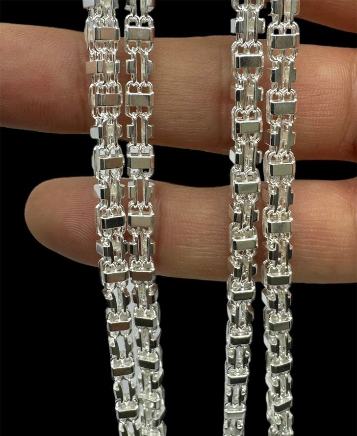 Käfigkette 4mm aus 925 Sterling Silber Mady in Italy (4)
