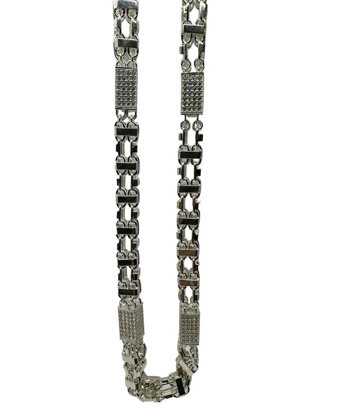 Käfigkette Iced Out 10 mm aus 925er Silber – Ansicht 3
