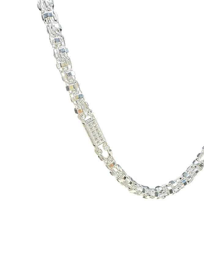 Käfigkette Iced-Out 5mm breit Massiv Silber 925 Mady in Italy (3)