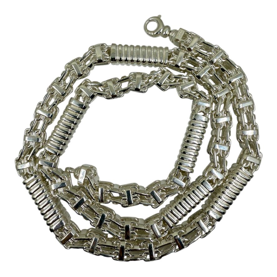 Käfigkette BLOCK 9mm breit in Silber 925 - Perfektes Accessoire für Ihren Look