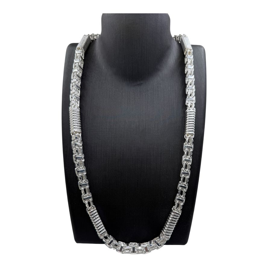 Käfigkette BLOCK 9mm breit in Silber 925 - Perfektes Accessoire für Ihren Look