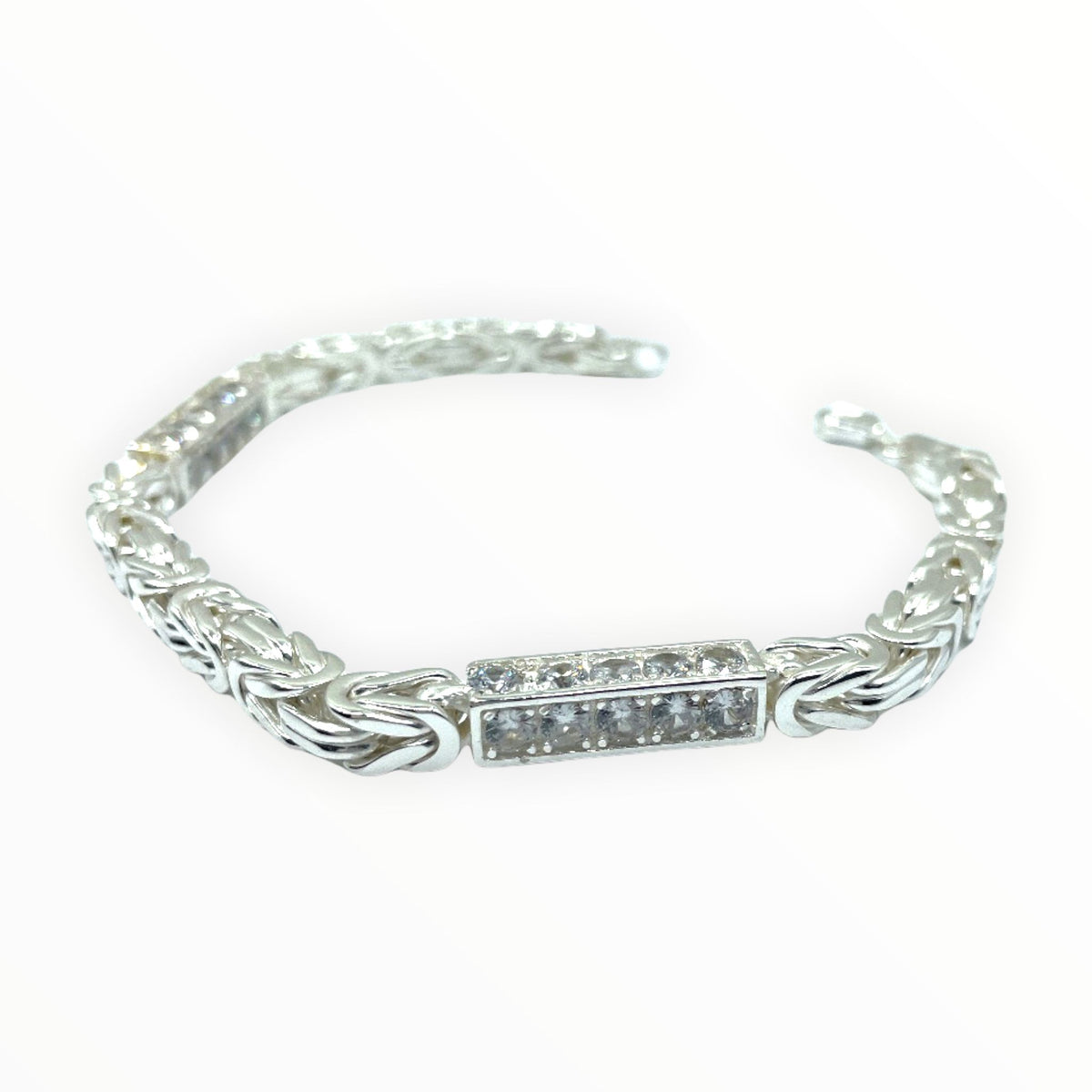 Königskette Armband Iced Out 6 mm aus 925er Sterlingsilber – Ansicht 2