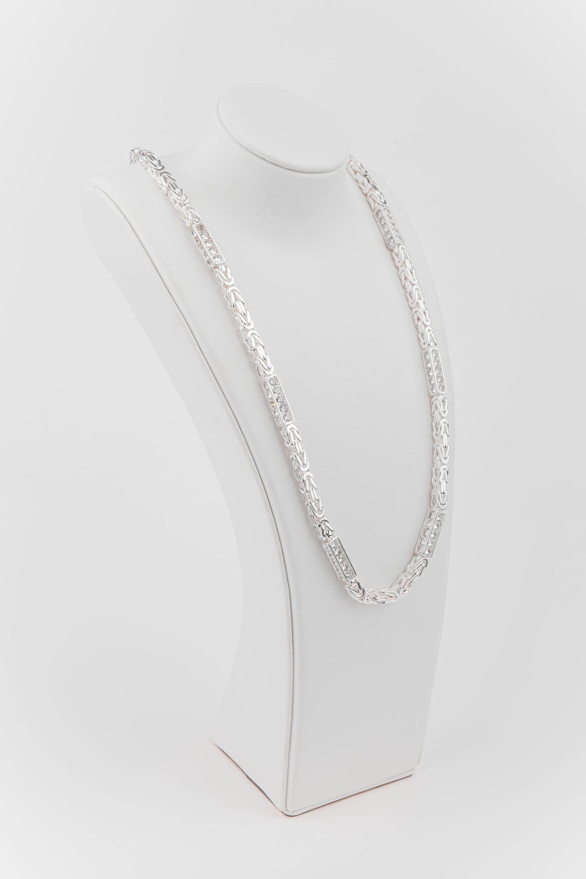 Set Königskette Iced Out 4 mm mit Armband aus 925er Silber – Ansicht 2