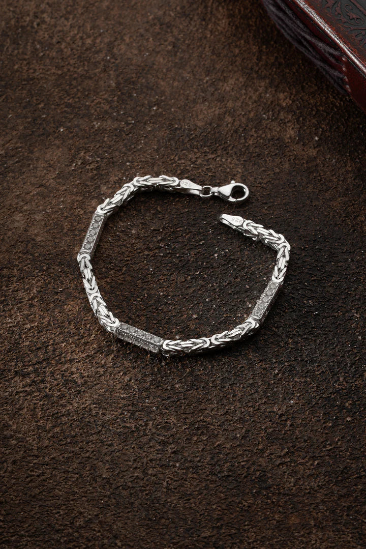 Königskette Armband Iced Out 4mm – 925 Silber