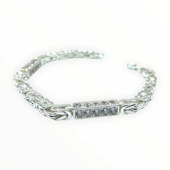 Königskette Armband Iced Out 5mm aus 925 Sterling Silber