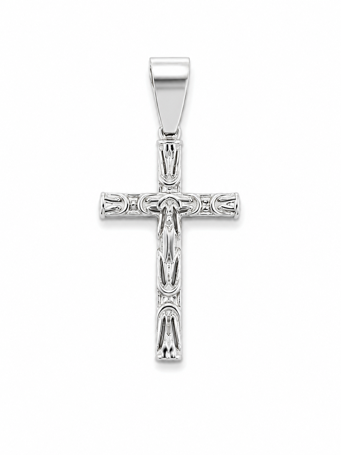 Königskette 2.2 mm mit Kreuz Anhänger  925 Sterling Silber