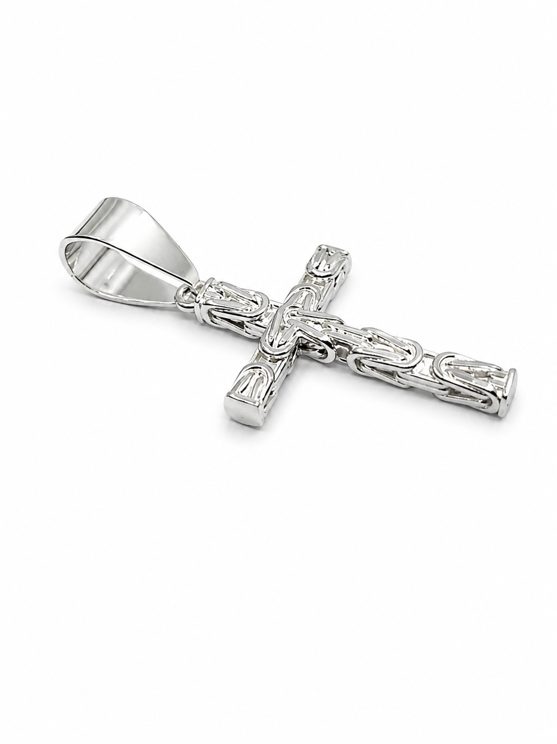 Königskette 2.2 mm mit Kreuz Anhänger  925 Sterling Silber
