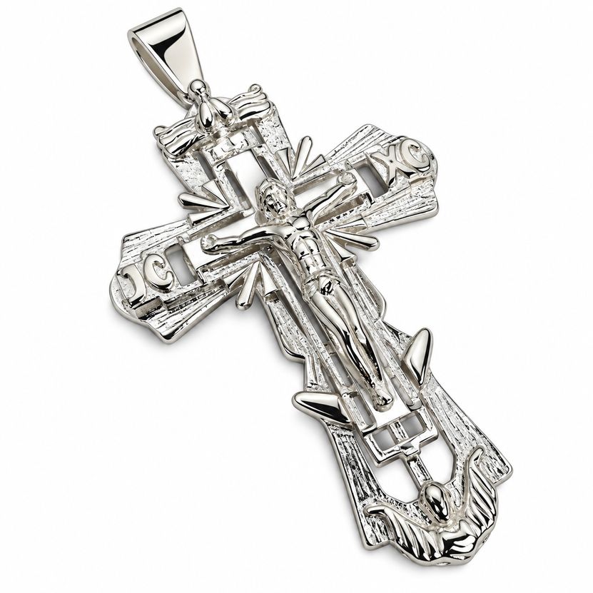 Kreuz Anhänger aus 925 Sterling Silber – Silberkreuz Halsketten Anhänger