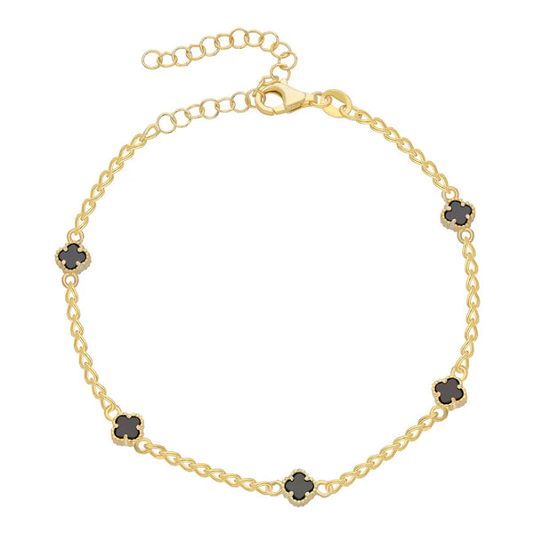 Minimal Klee Gourmet-Armkette aus 925er Silber