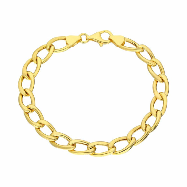 Oval Shell Cuban-Link-Armkette aus 925er Silber