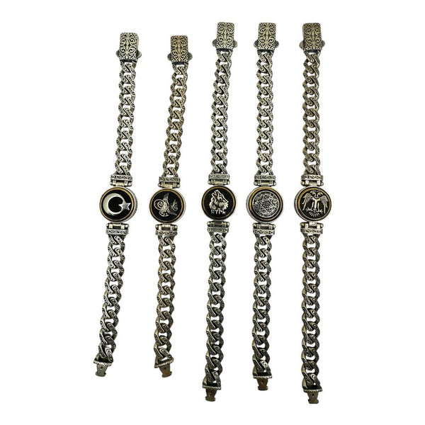 Panzerarmband 11 mm matt aus 925er Silber