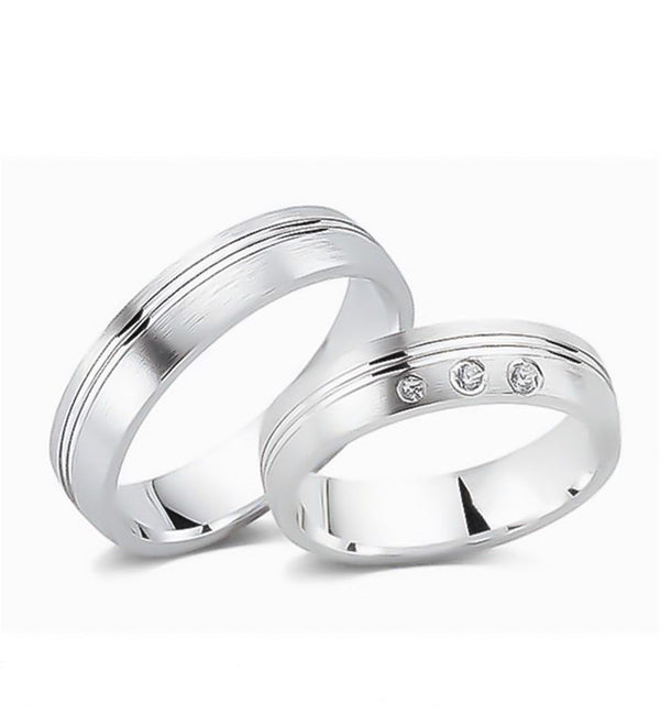 Partnerringe 925 Sterling Silber Material Massives Silber Ringbreite 6.00 mm Farbe Silber 89.90€