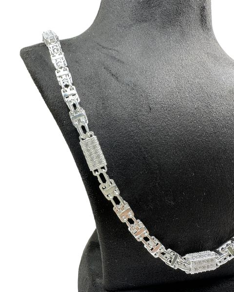 Käfigkette Iced Out 6 mm aus 925er Sterlingsilber mit Zirkonia – Ansicht 2