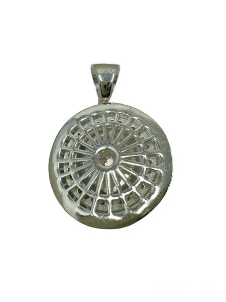Iced Out Löwen Rund Anhänger aus 925 Sterlingsilber