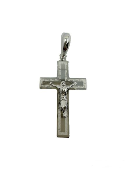 Kreuz-Anhänger matt und glänzend aus 925er Silber