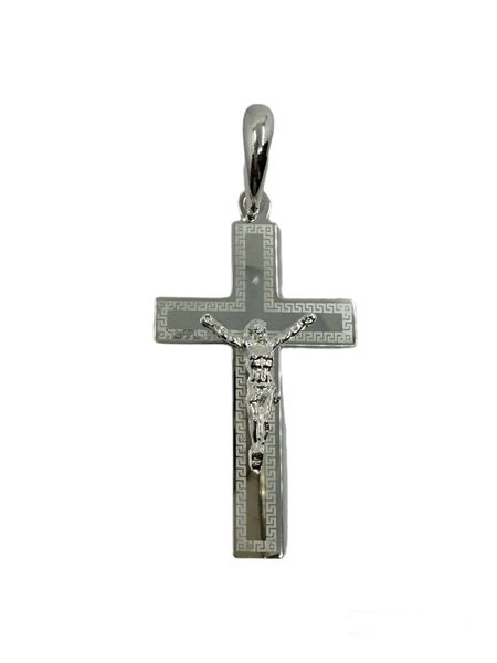 Großer Kreuz-Anhänger matt und glänzend aus 925er Silber