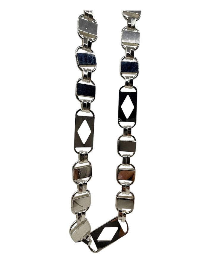 Plattenkette - 19.5mm breit 81cm lang - Silber 925 Massiv
