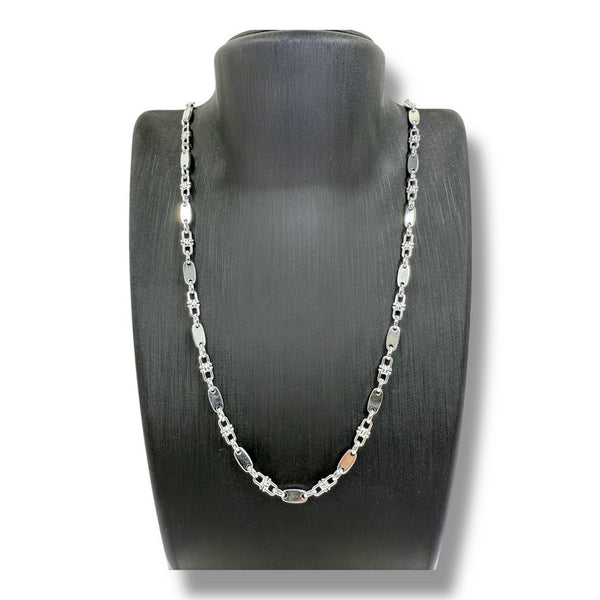Plattenkette 5 mm aus 925er Silber