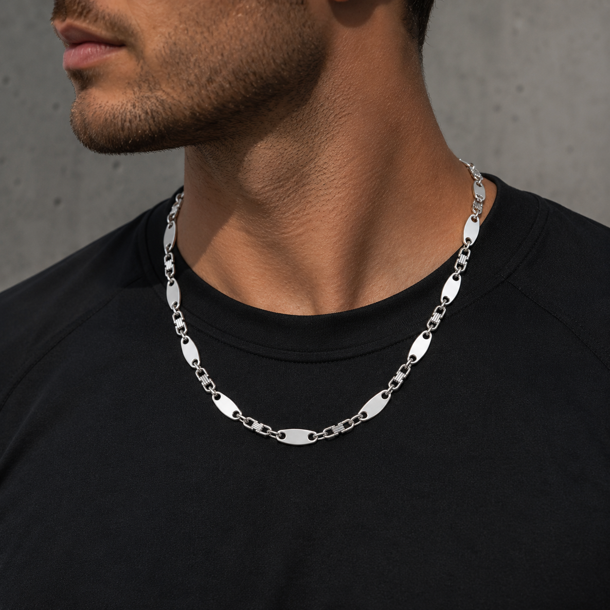 Plattenkette 6mm aus 925 Sterling Silber