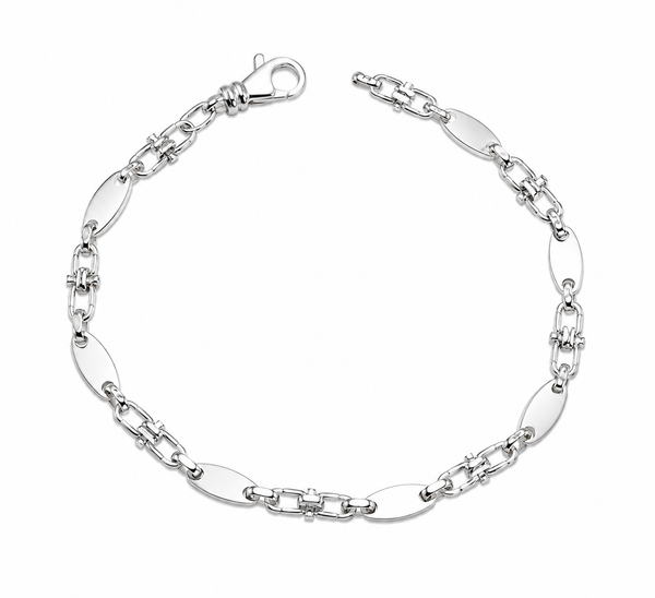 Plattenkette Armband 5 mm aus 925er Sterlingsilber