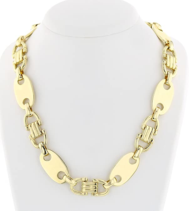 Silber Plattenkette – 12mm breit