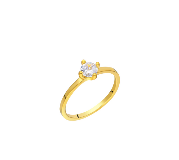 Round Zirkonia Ring aus 925er Silber
