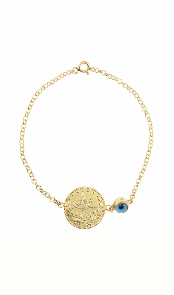 Reşat-Nazar-Armband aus 925er Silber, 18 Karat vergoldet