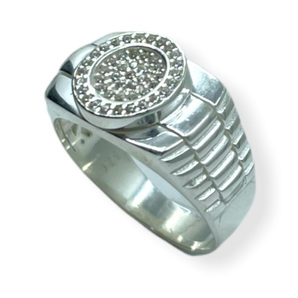 Solii Siegelring 2, mit Zirkonia Silber 925 Iced Out Rund
