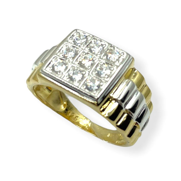 Rolt Siegelring Iced Out aus 925er Silber mit Zirkonia